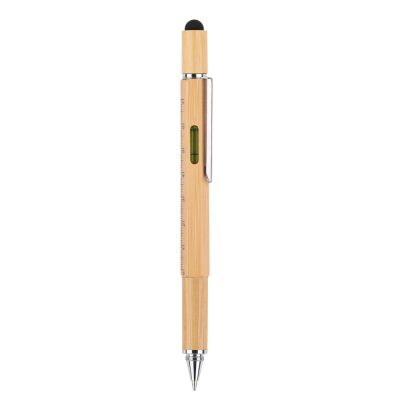 5-in-1 Bamboo Multi-Function Tool Pen